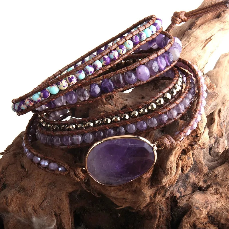 Bohemian Natural Stones Charm Bracelet - ROOTS FARM