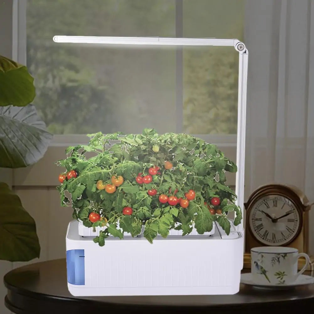 Smart Hydroponic Indoor Garden Kit with LED Grow Light – Perfect for Herbs, Flowers, and Vegetables