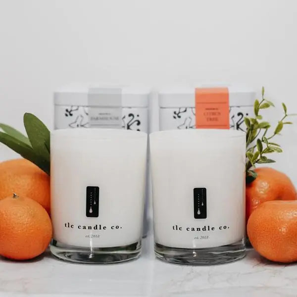 "Fresh Fruit" Citrus Tree and Farmhouse Luxury 2 - Wick Soy Candle Gift Sets