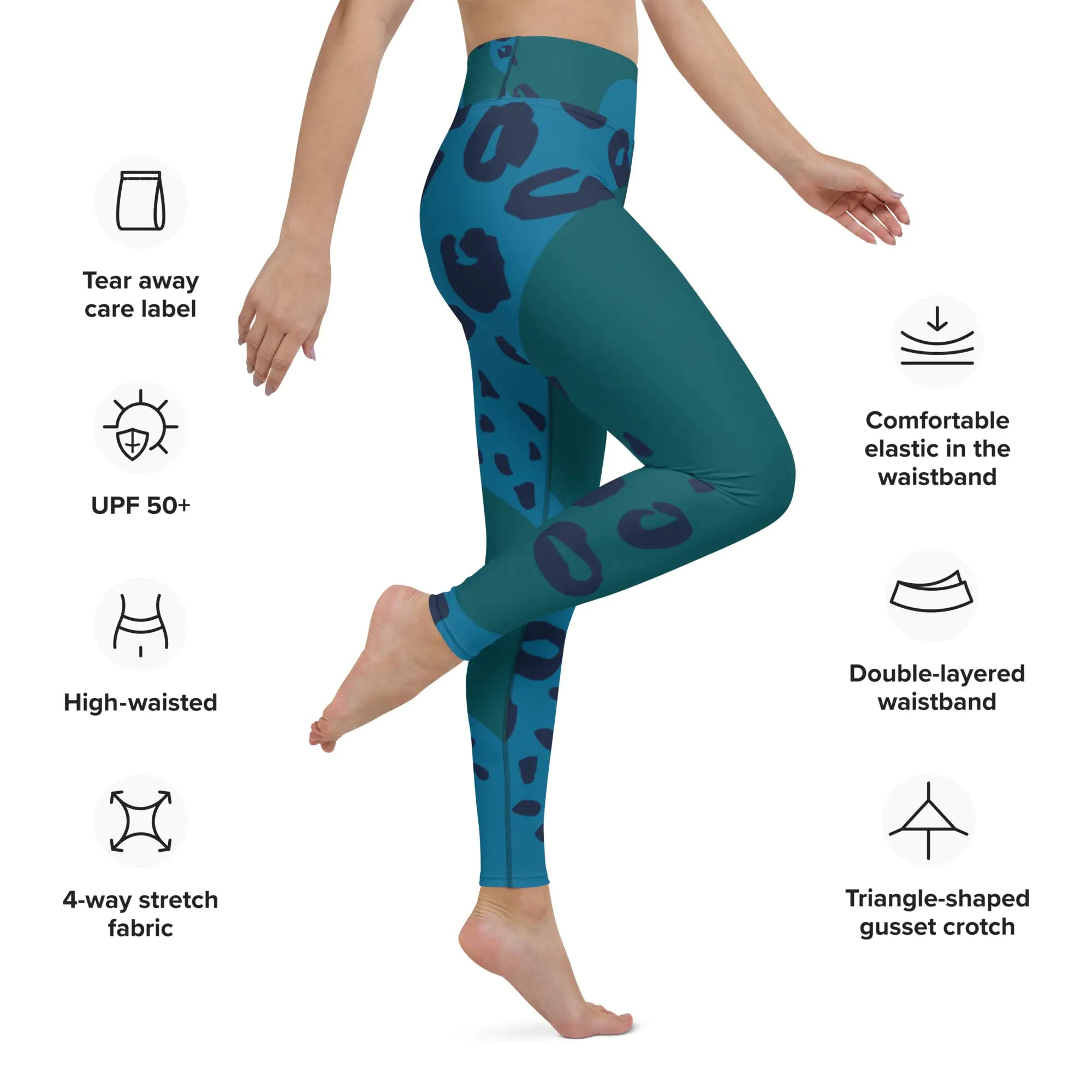 Women's Tropical Leopard Shark Yoga Leggings