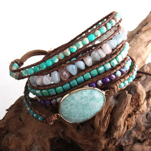 Bohemian Natural Stones Charm Bracelet - ROOTS FARM