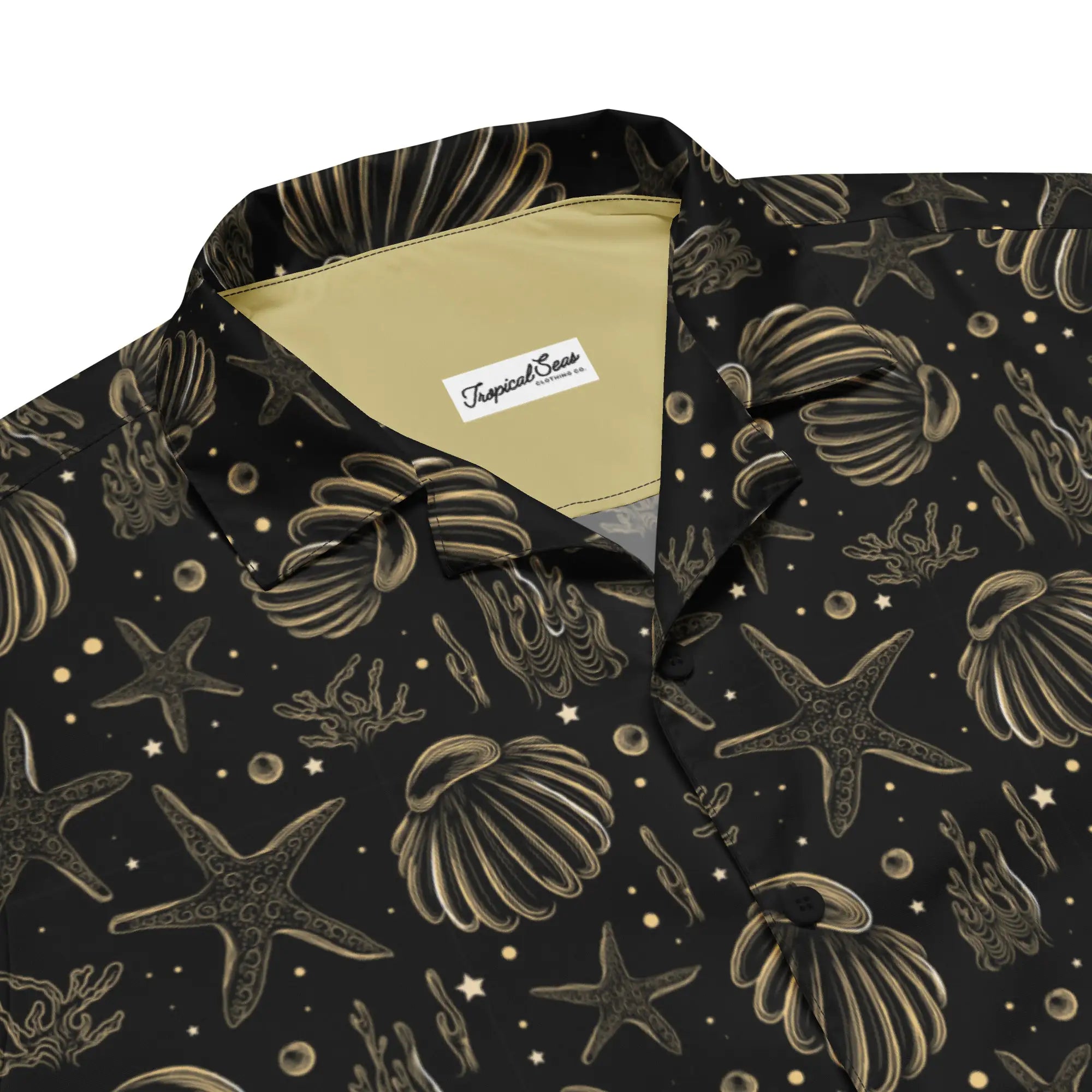 Golden Shore Button Down Hawaiian Shirt - Coastal Summer 2024 Collection