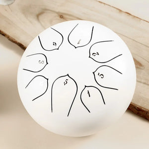 Precise Title: Hluru 6 Inch Steel Tongue Drum - 8 Note Tone C - ROOTS FARM