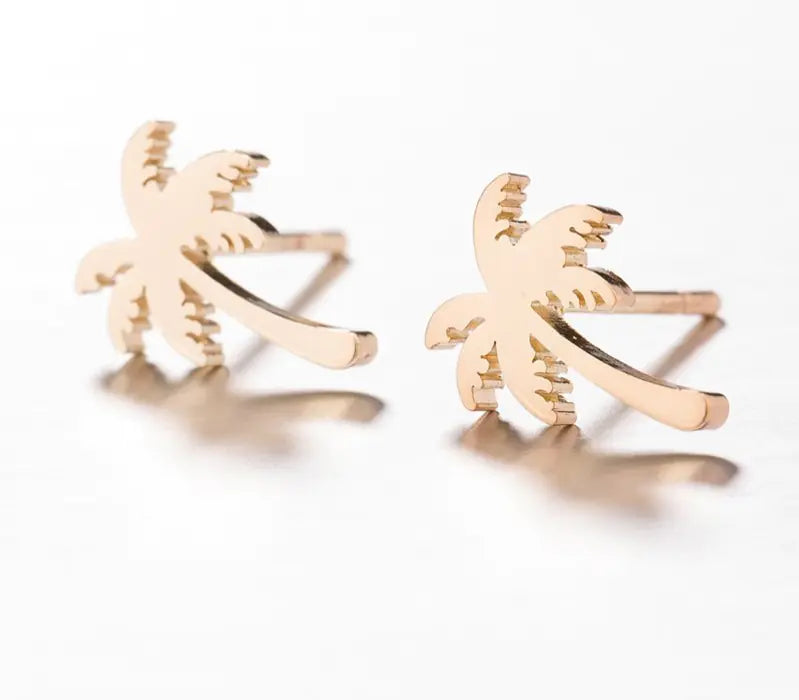 Punk Women Coconut Palm Tree Earrings