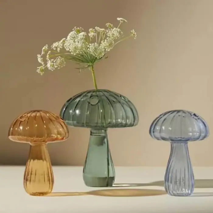 Mushroom Glass Flower Vase