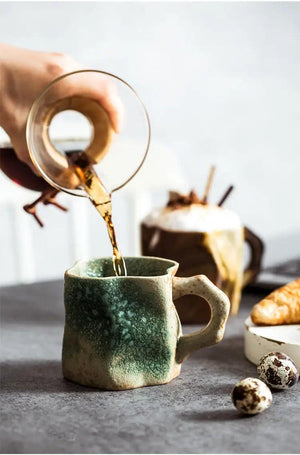 Irregular Shape Ceramic Tea & Coffee Cups - ROOTS FARM