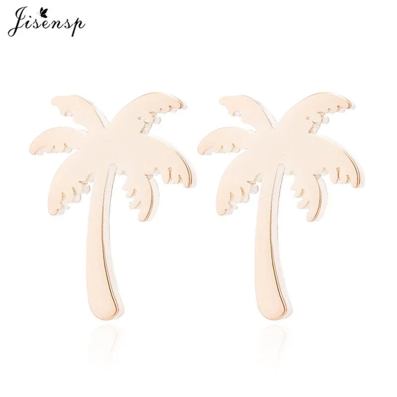 Punk Women Coconut Palm Tree Earrings