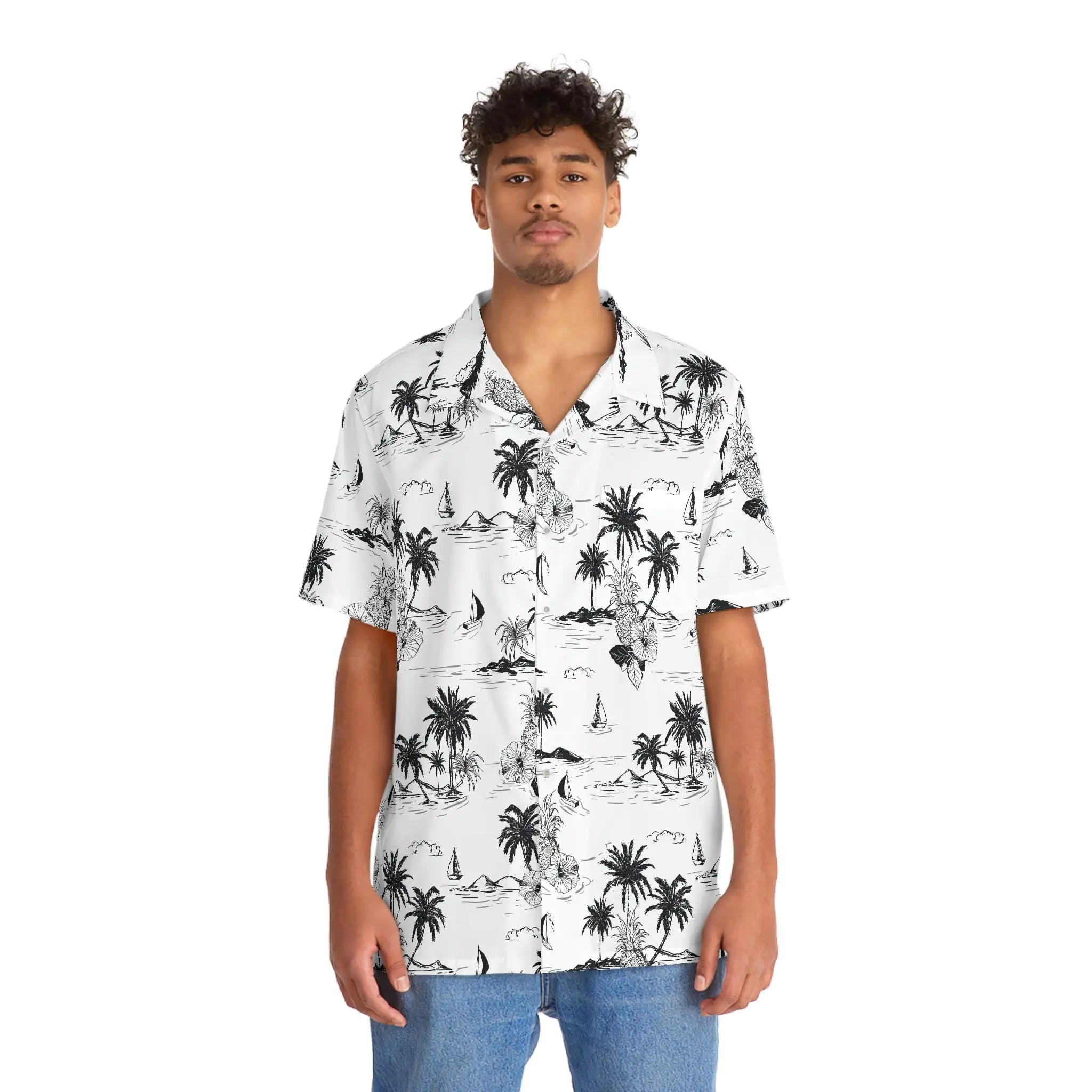 Men's Tropical Vintage Print Hawaiian Shirt