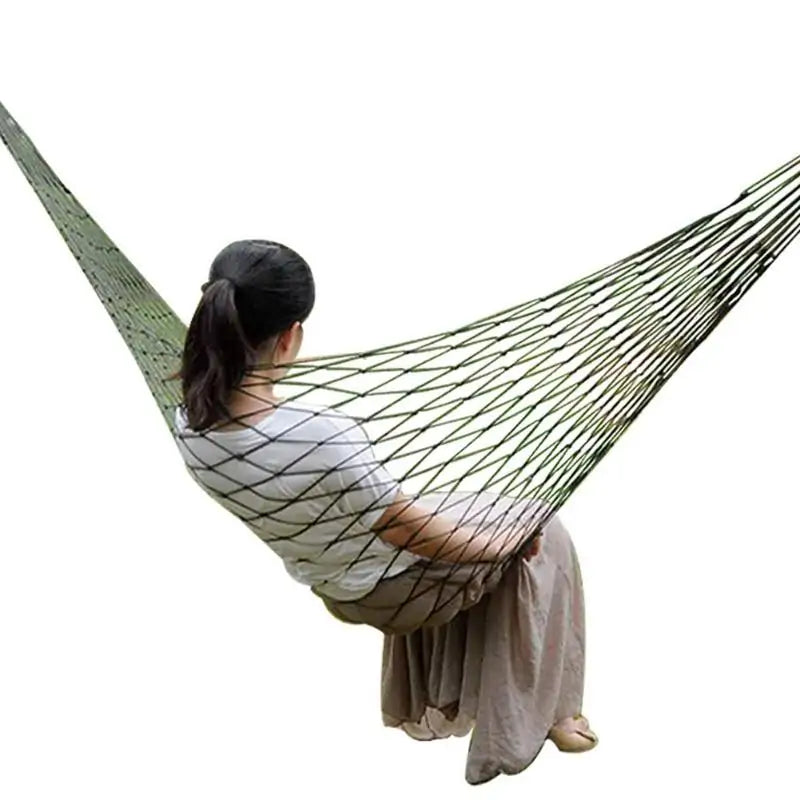 Single Person Nylon Net Outdoors Hammock - ROOTS FARM