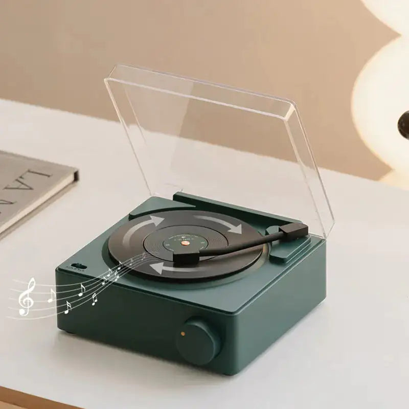 New Retro Vinyl Wireless Bluetooth Speaker Alarm Clock - ROOTS FARM