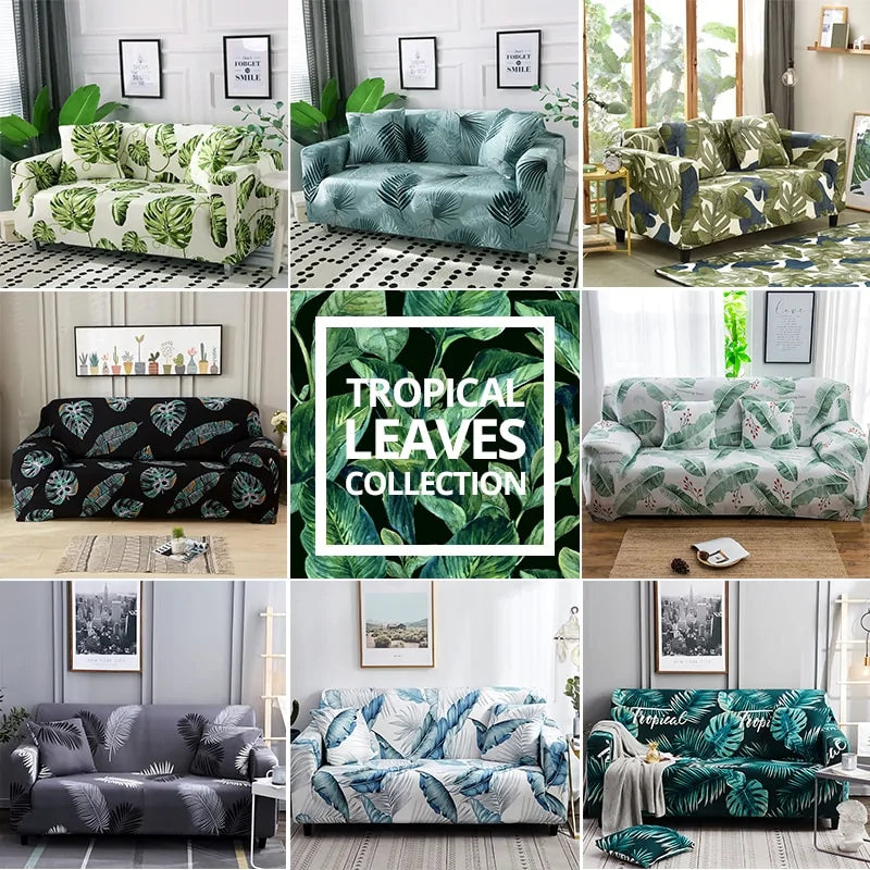 Tropical Leaves Sofa Cover