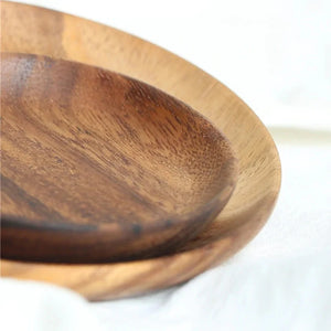 Solid Wood Round Plate - ROOTS FARM