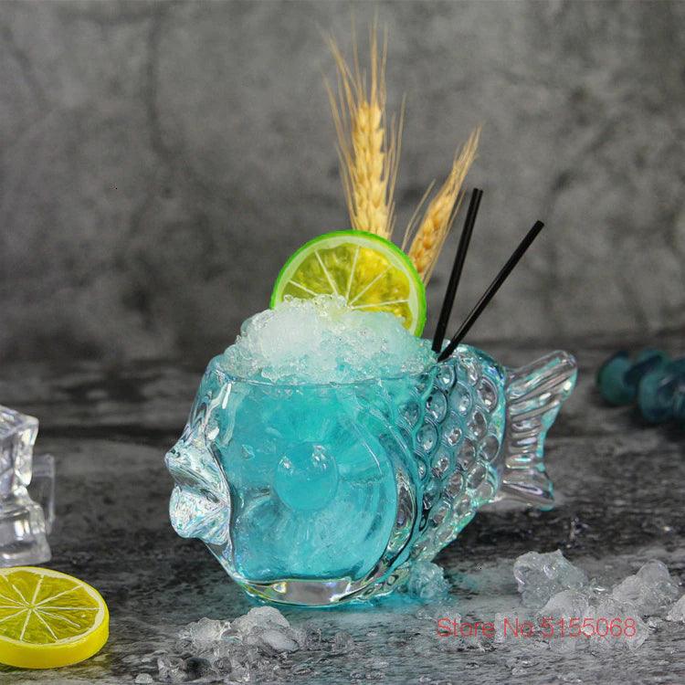 Creative 3D Transparent Fish Shape Bar Cocktail Glass - ROOTS FARM