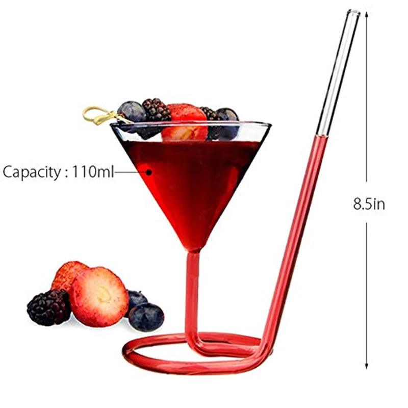 110ml Creative Screw Spiral Straw Molecular Cocktail Glass - ROOTS FARM