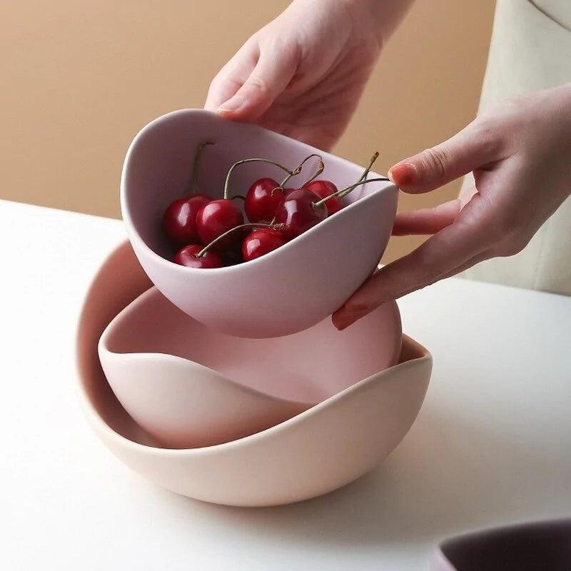 Lotus Ceramic Bowl Dishes And Plates Sets - ROOTS FARM