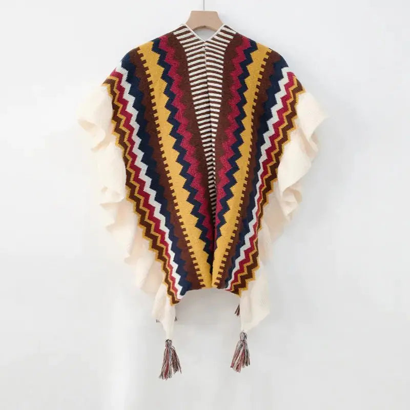 Bohemian Ruffled Shawl