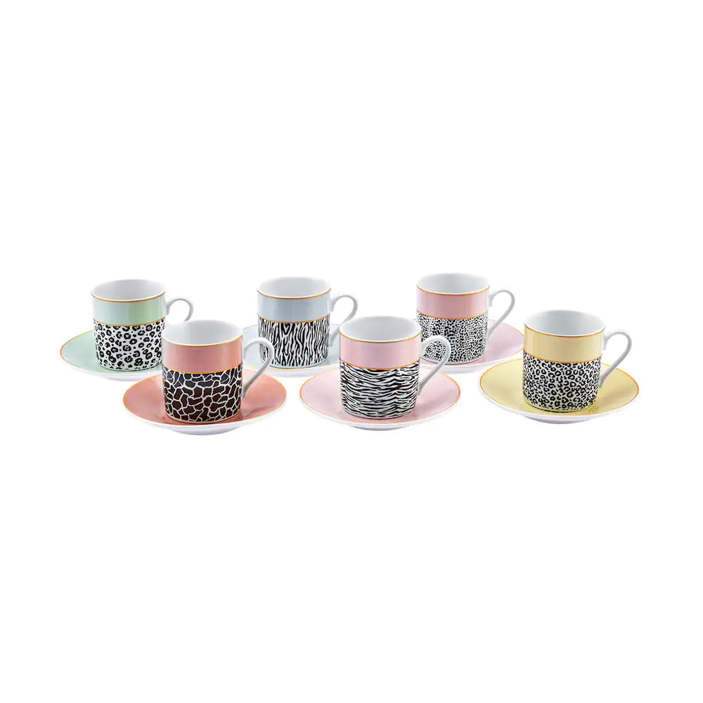 Karaca 80 Ml Coffee Cup Set for 6 People 12 Pieces