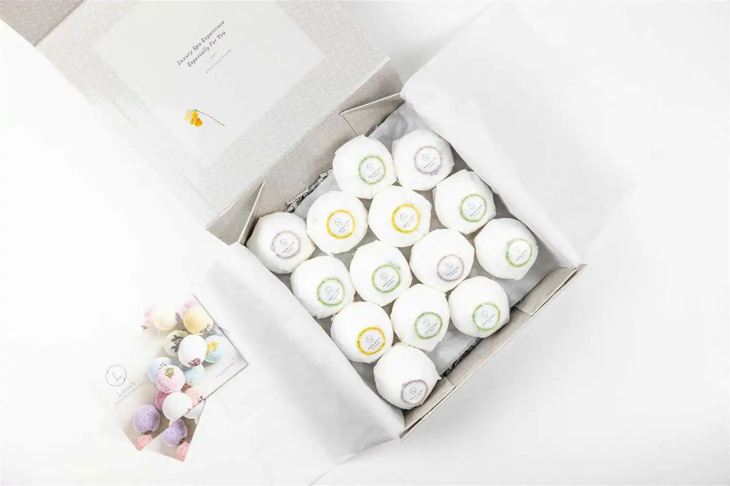 Bath Bombs Gift Box: Set of 14 Large 100% Natural Relaxing Bath Bombs