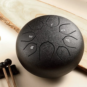 Precise Title: Hluru 6 Inch Steel Tongue Drum - 8 Note Tone C - ROOTS FARM