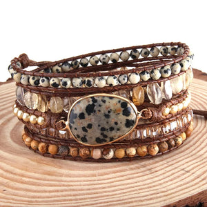 Bohemian Natural Stones Charm Bracelet - ROOTS FARM