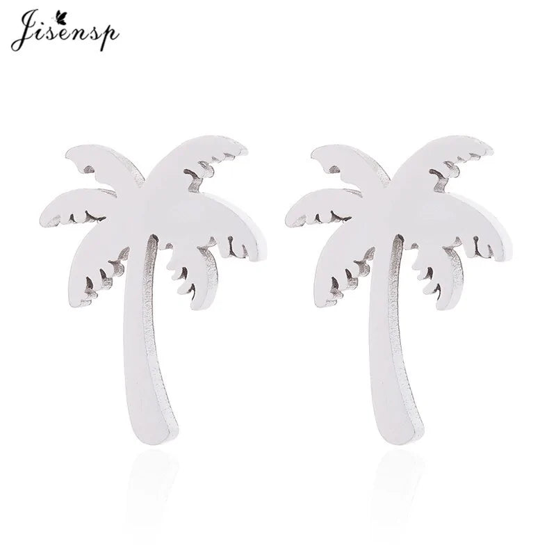 Punk Women Coconut Palm Tree Earrings