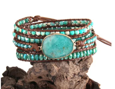 Bohemian Natural Stones Charm Bracelet - ROOTS FARM