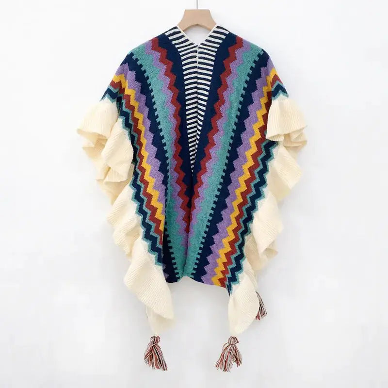 Bohemian Ruffled Shawl