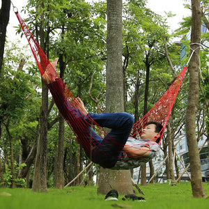 Single Person Nylon Net Outdoors Hammock - ROOTS FARM