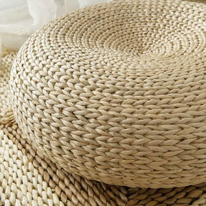 Round Straw Tatami Meditation Cushion - ROOTS FARM