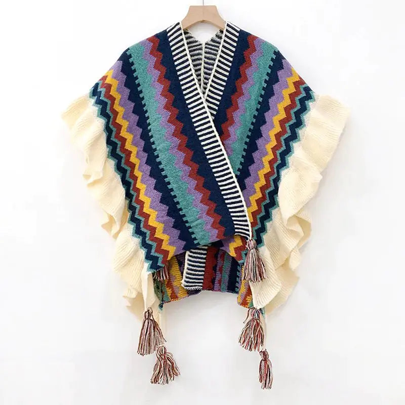 Bohemian Ruffled Shawl